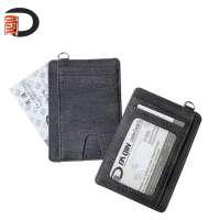 Personalized business PU leather credit card holder with RFID function